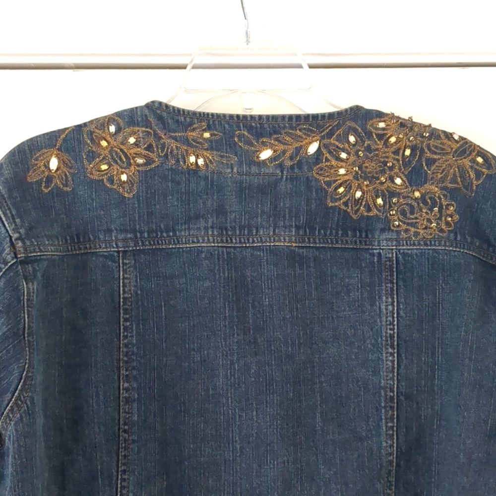 Chico's - Beaded Denim Jacket - image 3